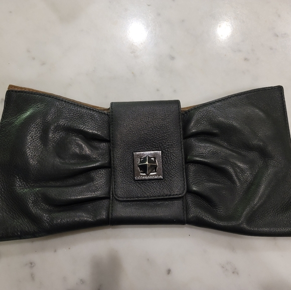 BCBG MaxAzria Black Box Real Leather Clut… - Picture 4 of 9